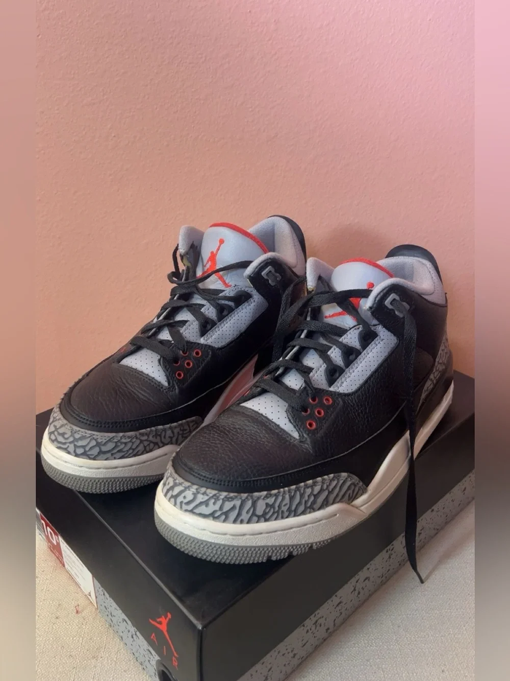 Nike Air Jordan 3 Retro Black Cement 2018 Men’s Size 10 Sneakers 854262-001